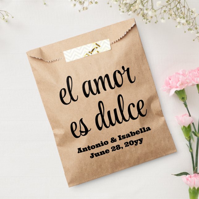 Sachets En Papier El amor es dulce mariage accueil pour invités (Scellé)