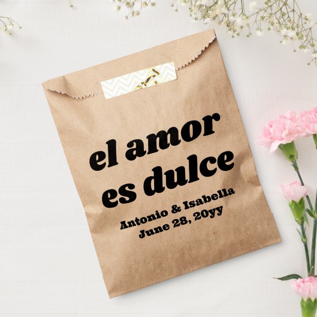 Sachets En Papier El amor es dulce mariage accueil pour invités (Scellé)