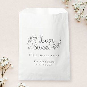 Sachets En Papier Élégant Amour Botanique Mariage est Doux