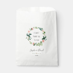 Sachets En Papier Elégant Aquarelle Flush Fleurs Mariage de couronne