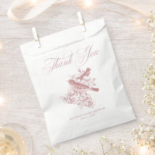 Sachets En Papier Elégant Baby shower d'oiseaux naturels de Chinoise