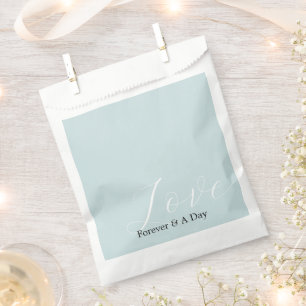 Sachets En Papier Elégant blanc amour Aqua Mint Mariage