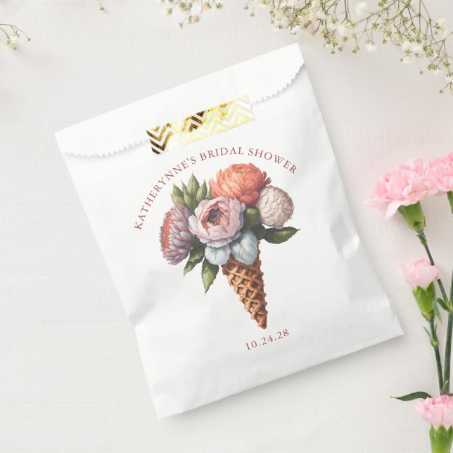 Sachets En Papier Élégant Boho Glace Mariage Shower (Scellé)