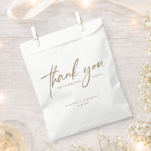 Sachets En Papier Élégant écriture remerciement de mariage personnal