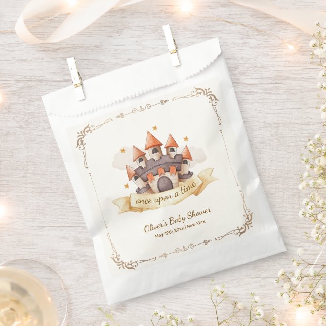 Sachets En Papier Elegant Fairytale Prince Castle Baby Shower (Coupé)