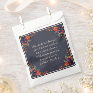 Sachets En Papier Élégant Floral 3D de Gratitude Gothique