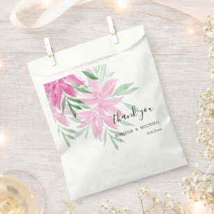 Sachets En Papier Élégant floral bohème aquarelle rose