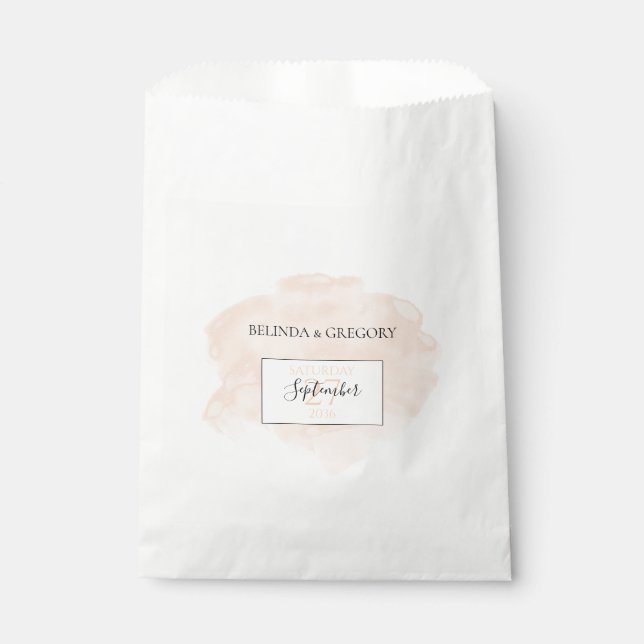 Sachets En Papier Elégant Mariage aquarelle (Devant)