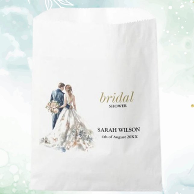 Sachets En Papier Élégant Mariage Blush (Delight your guests with our Elegant Blush Wedding Favor Bag by Wedding Bridal Blessing)
