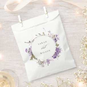 Sachets En Papier Élégant Mariage de germe de prairie rustique Lilac
