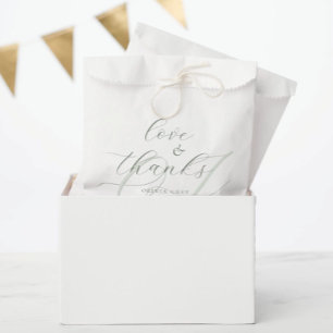 Sachets En Papier Élégant Mariage de script de calligraphie
