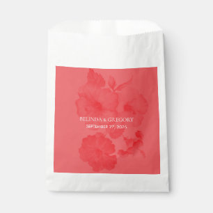 Sachets En Papier Elégant Mariage d'hibiscus aquarelle