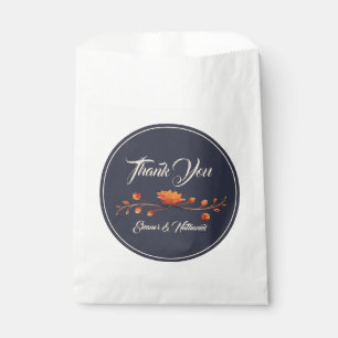 Sachets En Papier Élégant Mariage Fleurs 3D Merci Gothique