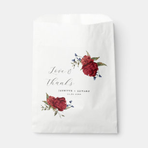 Sachets En Papier Élégant Mariage floral de Bourgogne