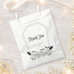 Sachets En Papier Élégant Mariage floral gothique