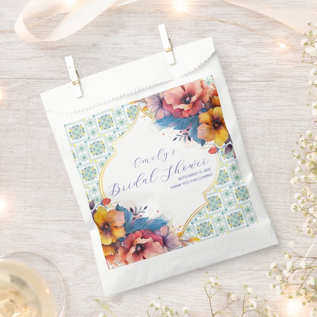 Sachets En Papier Élégant Mariage Méditerranéen (Coupé)