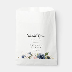 Sachets En Papier Élégant Merci Floral d'hiver Mariage