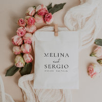 Élégant minimaliste calligraphie Mariage Favor Sac