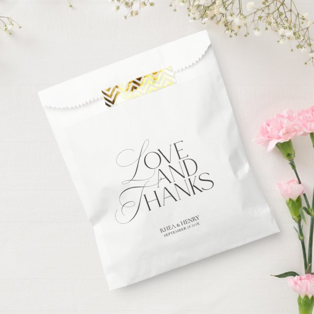 Sachets En Papier Elegant Modern Black & White Wedding Welcome  (Scellé)