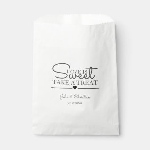 Sachets En Papier Élégant rustique Script L'amour est Mariage doux