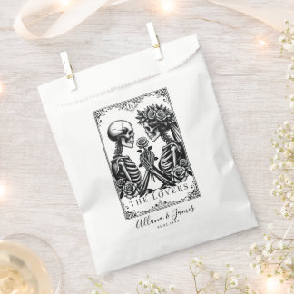 Sachets En Papier Élégant Tarot gothique noir et blanc