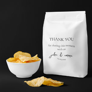 Sachets En Papier Elégant thème Mariage noir et blanc