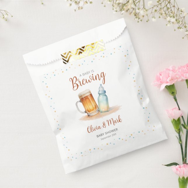 Sachets En Papier Elégante aquarelle Un bébé brasse du Baby shower (Scellé)