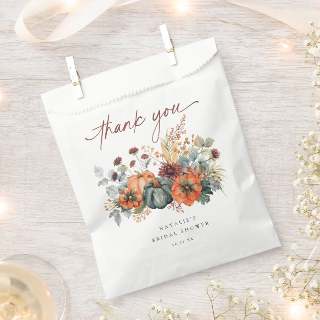 Sachets En Papier Élégante douche de mariée d'automne (Coupé)