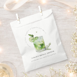 Sachets En Papier Élégante Fête des mariées de cocktails Green Marga