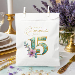 Sachets En Papier Élégante Fiesta Quinceanera Numéro 15 ID1029