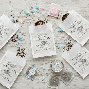 Sachets En Papier Elégante Tea Party Vintage   BABY SHOWER