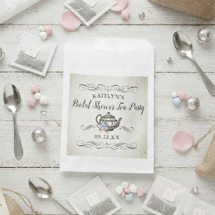 Sachets En Papier Elégante Tea Party Vintage FÊTE DES MARIÉES