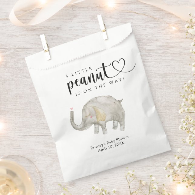 Sachets En Papier Éléphant ballon aquarelle  (Coupé)