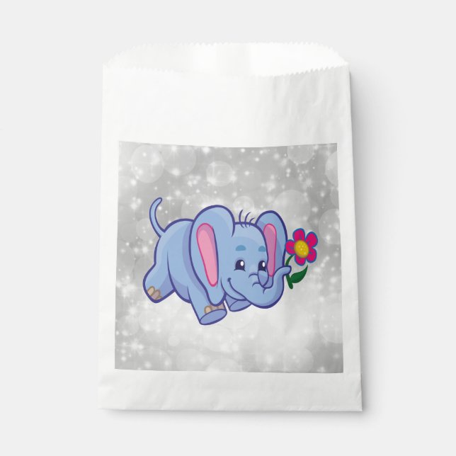 Sachets En Papier Éléphant de dessin animé mignon (Devant)