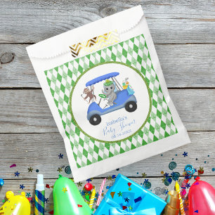 Sachets En Papier Éléphant et Singe Garçon Bébé Golf
