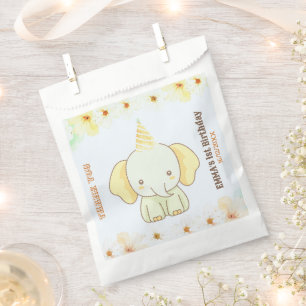 Sachets En Papier Éléphant Mignon Sauvage 1er Anniversaire