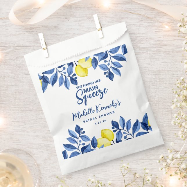Sachets En Papier Elle a trouvé sa douche de mariage Main Squeeze  (Coupé)