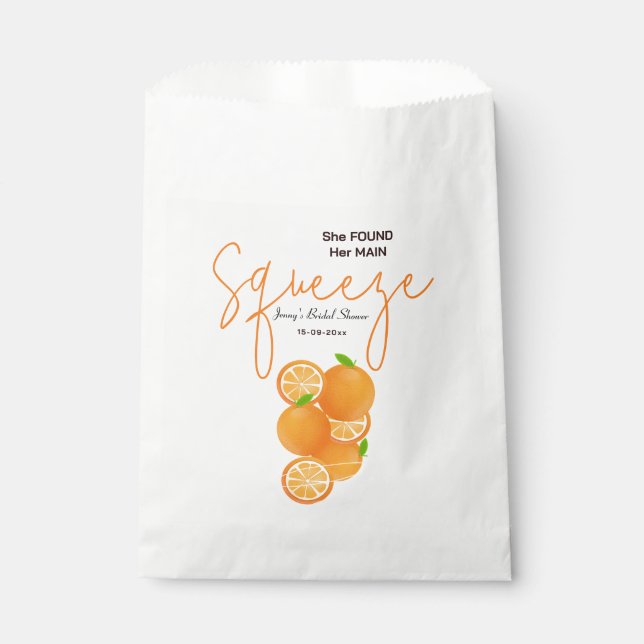 Sachets En Papier Elle A Trouvé Sa Fête des mariées Squeeze (Devant)