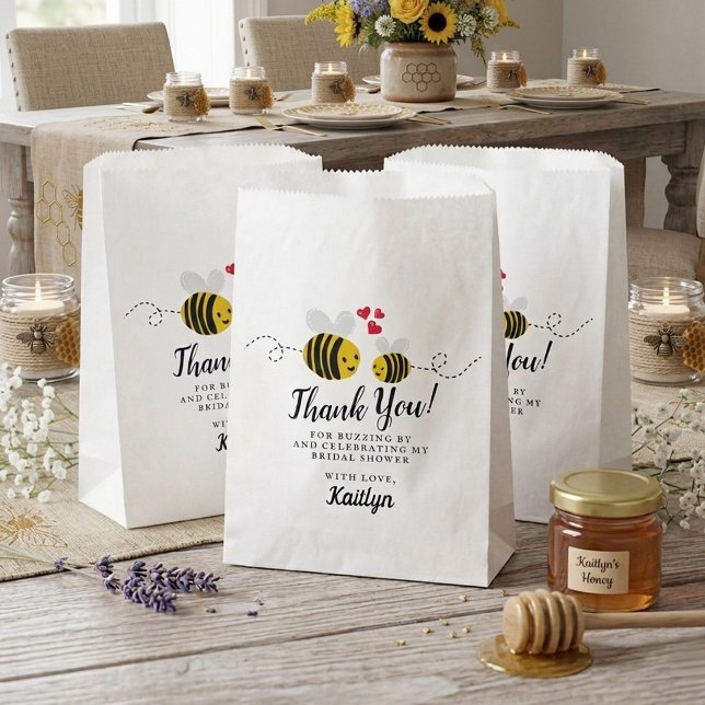 Sachets En Papier Elle a trouvé son miel Récent thème de fête de mar (Créateur téléchargé)