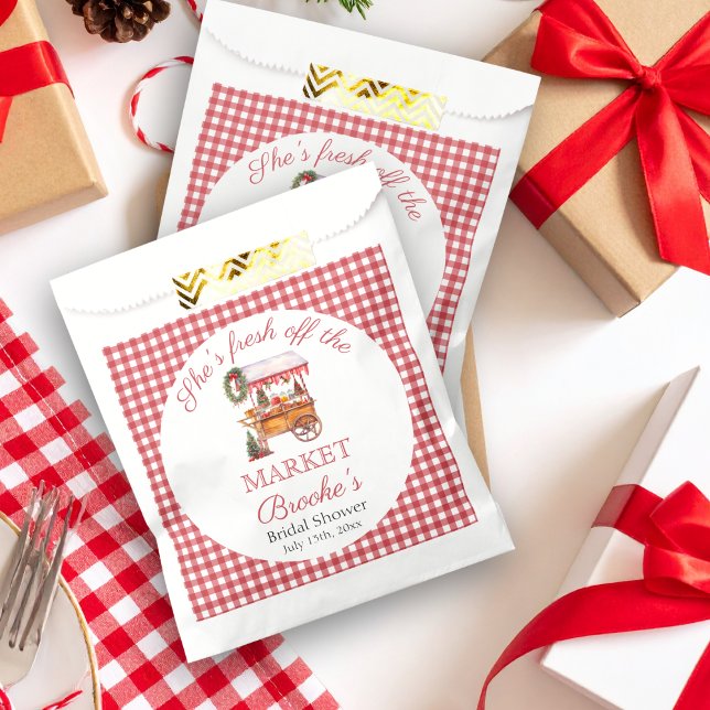 Sachets En Papier Elle est fraîche du marché Noël Bridal Shower (Créateur téléchargé)