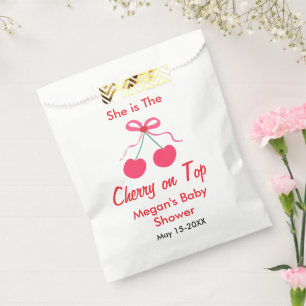 Sachets En Papier Elle est la Coquette Fille Cerise sur le Gâteau Ba
