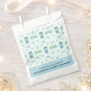 Sachets En Papier Elle est prête à éclater Baby Shower Bleu Kawaii S