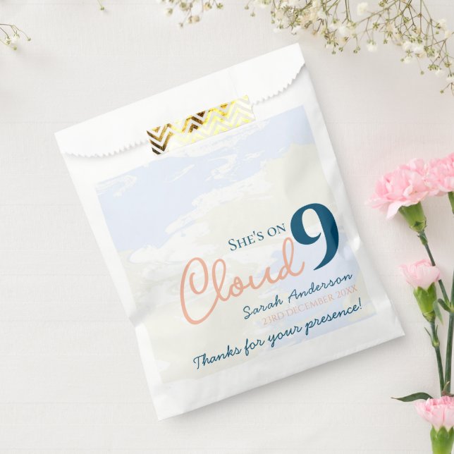 Sachets En Papier Elle est sur Cloud 9 Elegant Texture Fête des mari (Scellé)