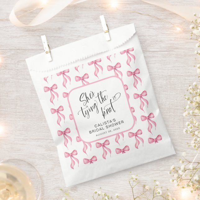 Sachets En Papier Elle Noue les Nœuds Réception de Mariage (Coupé)