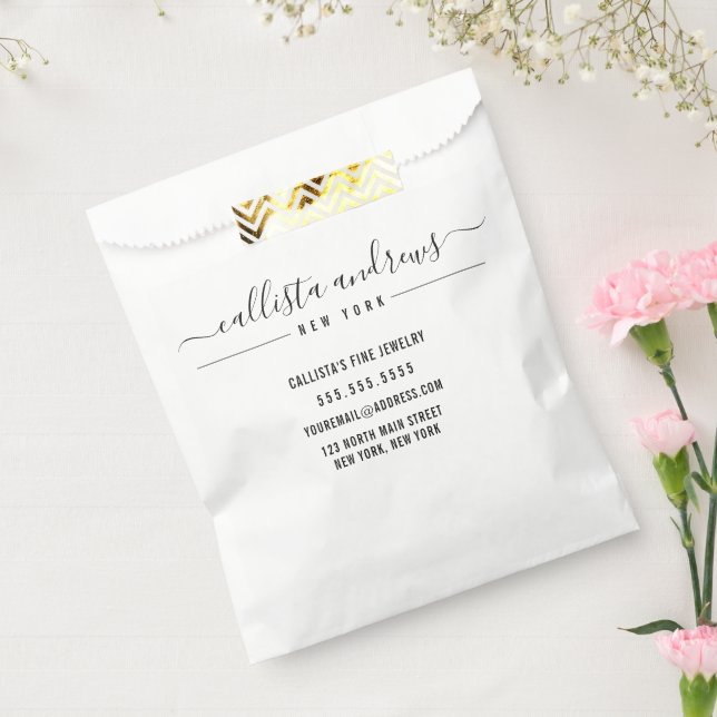 Sachets En Papier Emballage d'entreprise d'artisanat en noir et blan (Scellé)