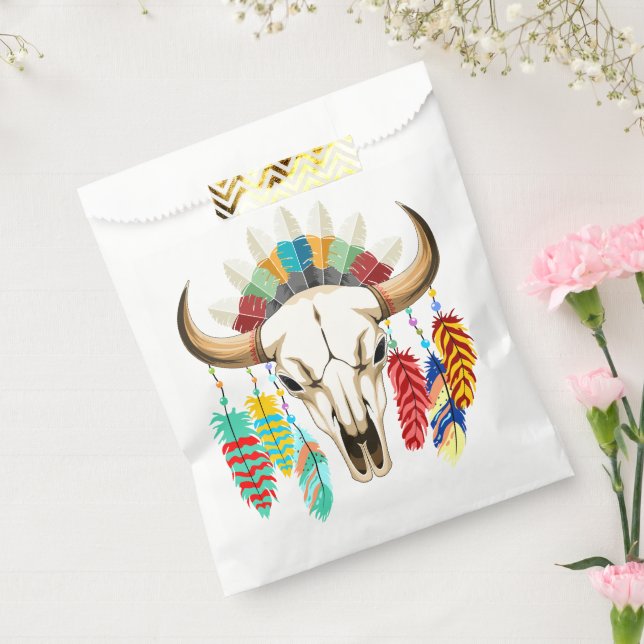 Sachets En Papier Emblème amérindien de crâne de buffle (Scellé)