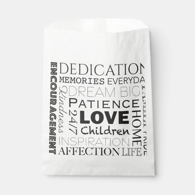 Sachets En Papier Encourager le collage de mots (Devant)