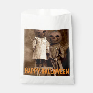 Sachets En Papier Enfants à tête de citrouille effrayants Halloween 