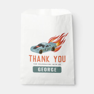 Sachets En Papier Enfants Hot Blue Racing Voiture Garçons Anniversai
