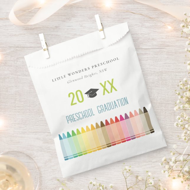 Sachets En Papier Enfants mignons Crayon Fun Rainbow Preschool Gradu (Coupé)
